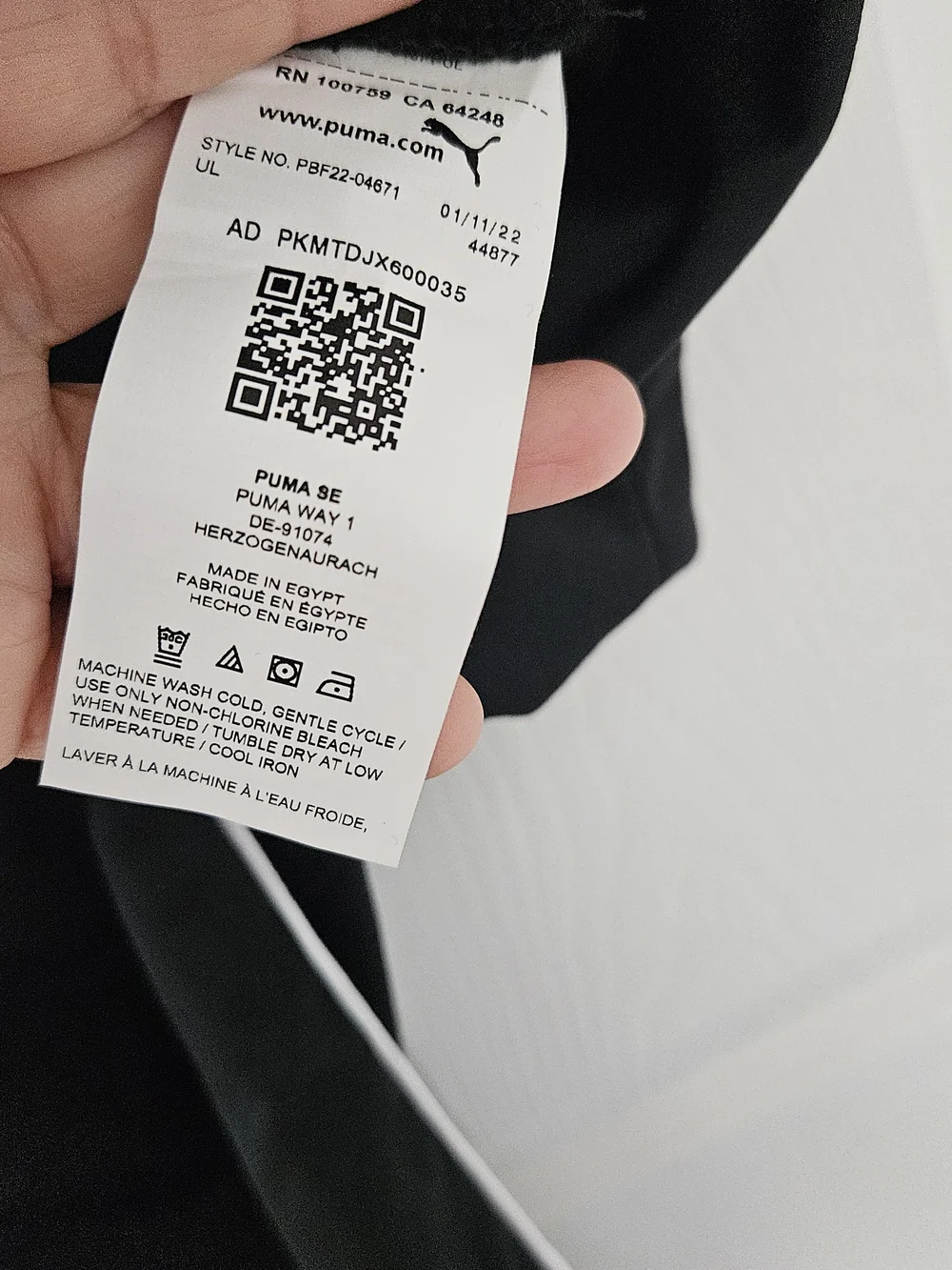 Puma Black Track Jacket and Pants Set with White Logo